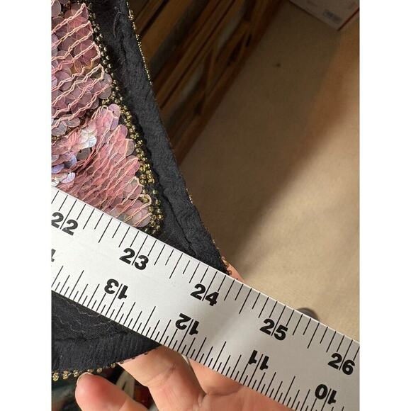 Swee Lo Top Woman’s L Pink‎ Butterfly Coachella Silk Festival Boho Retro Vintage - Picture 9 of 16